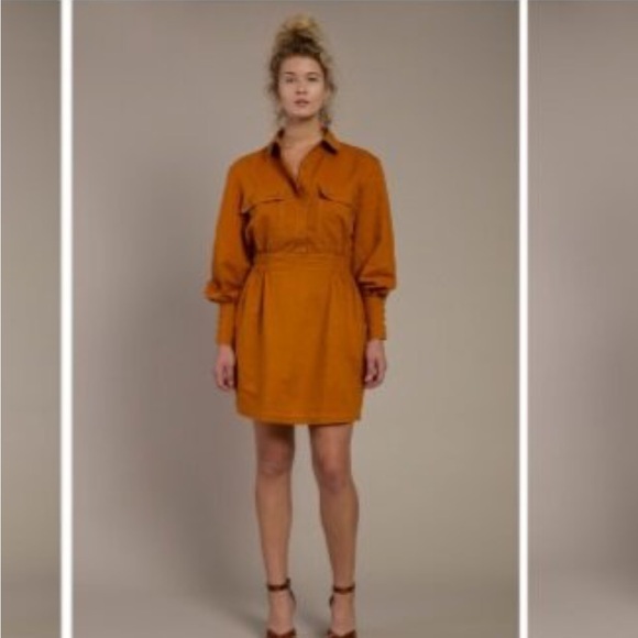 NEW Happy X Nature Utility Linen Dress size S - Picture 2 of 8